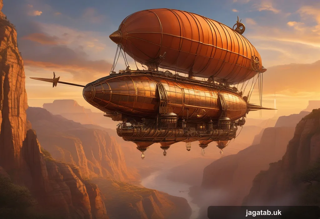 025 Steampunk Airship Intricate Brass Propel