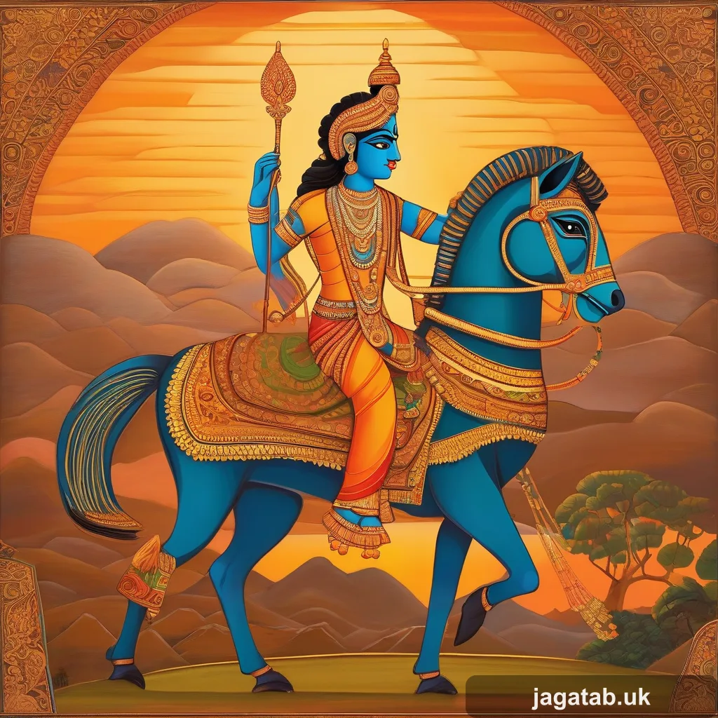 042 Bhagavad Gita Scene Lord Krishna Arjuna Eee3