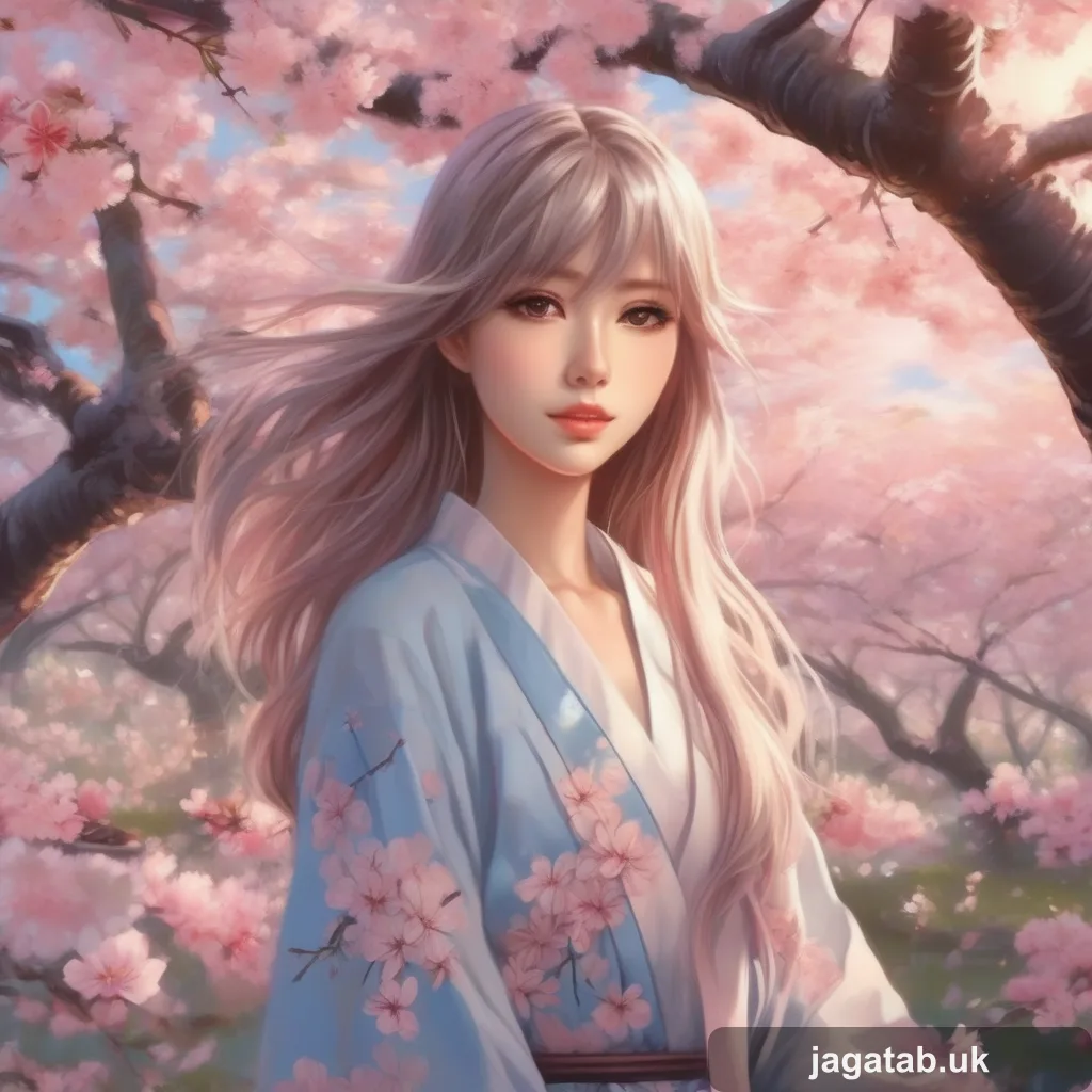 053 Anime Style Girl With Long Hair In A Che Dc92