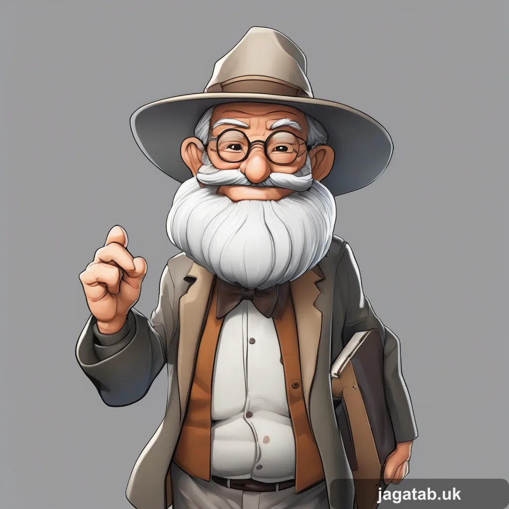 076 Old Man Comic Character 498b