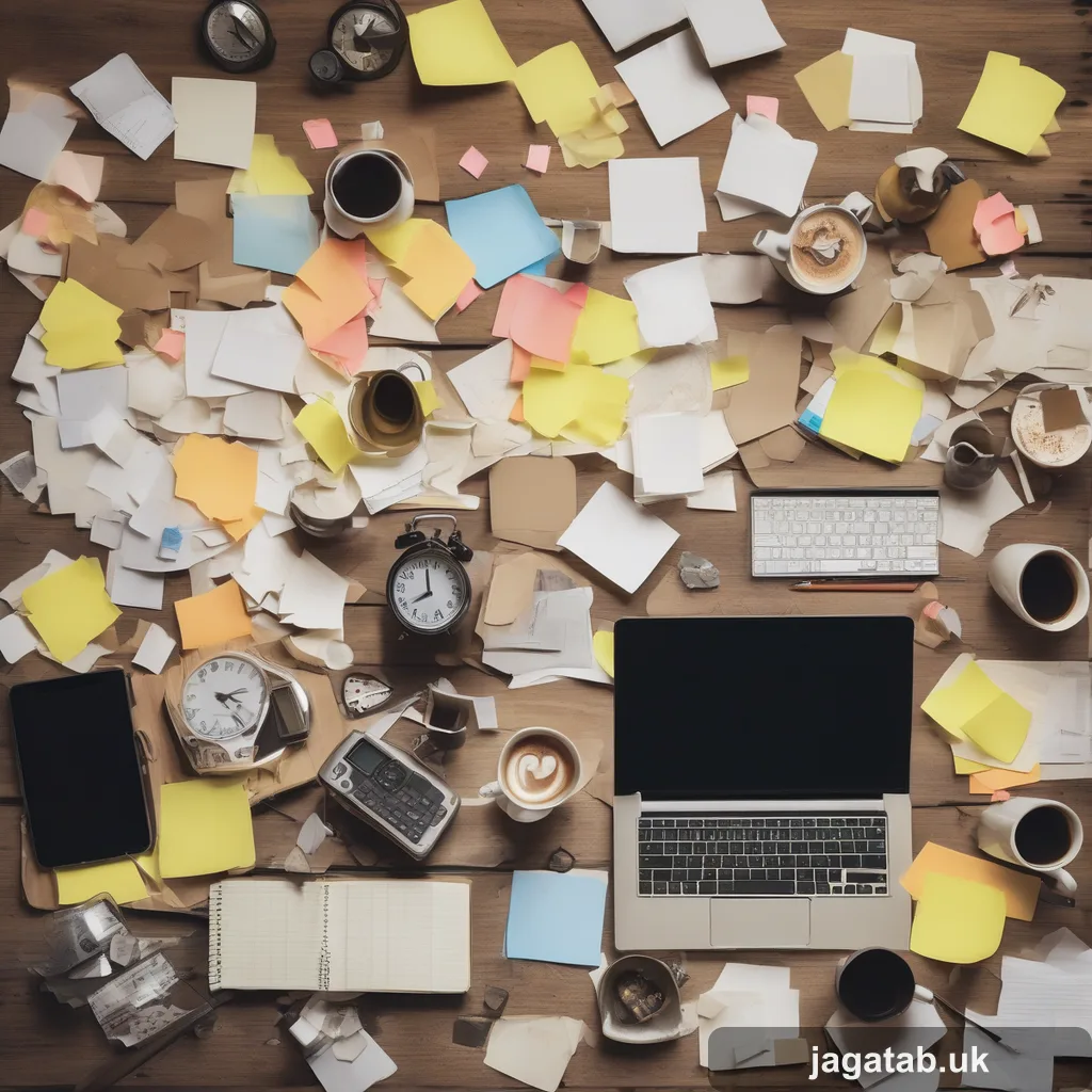 129 Realistic Photograph A Cluttered Desk Wi 32b9