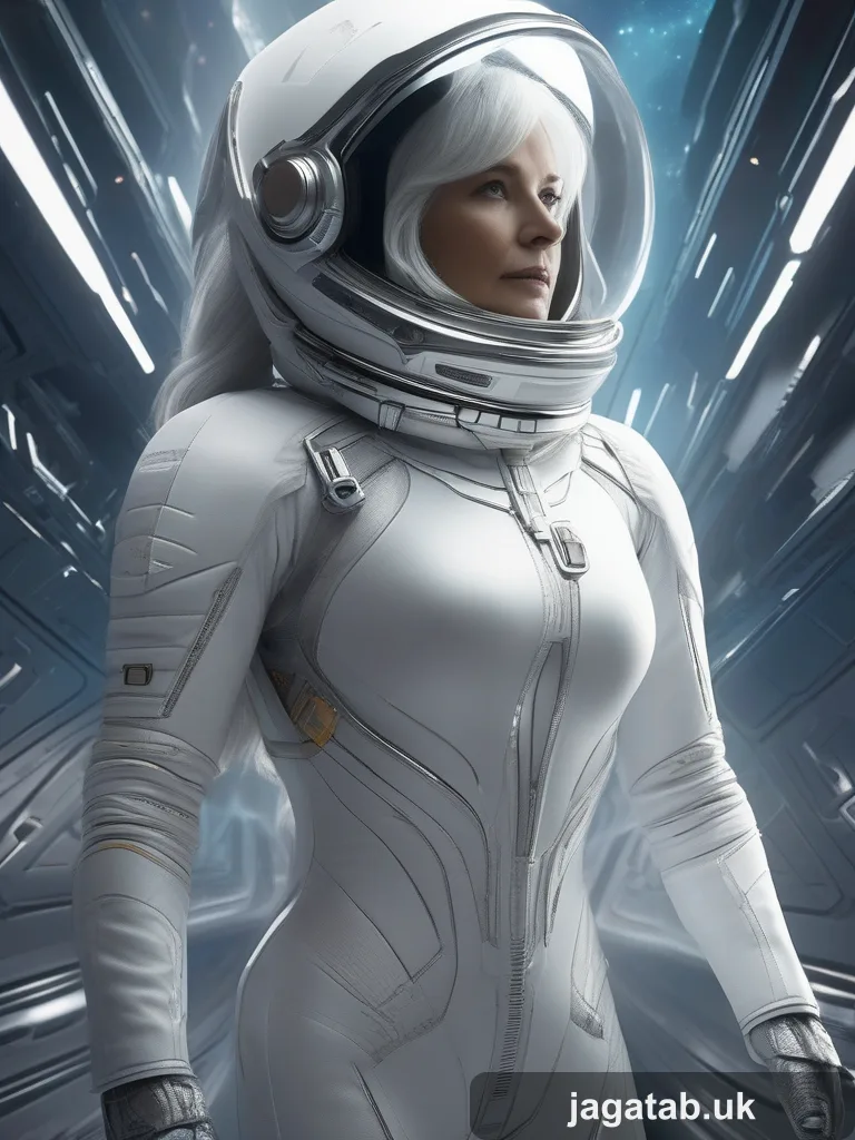 215 Silver Haired Woman In A Sleek White Spa F5b2