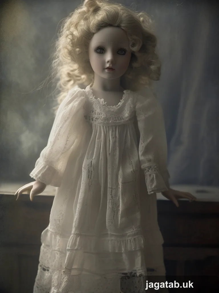 245 Elderly Porcelain Doll With Cracked Pain 9f42