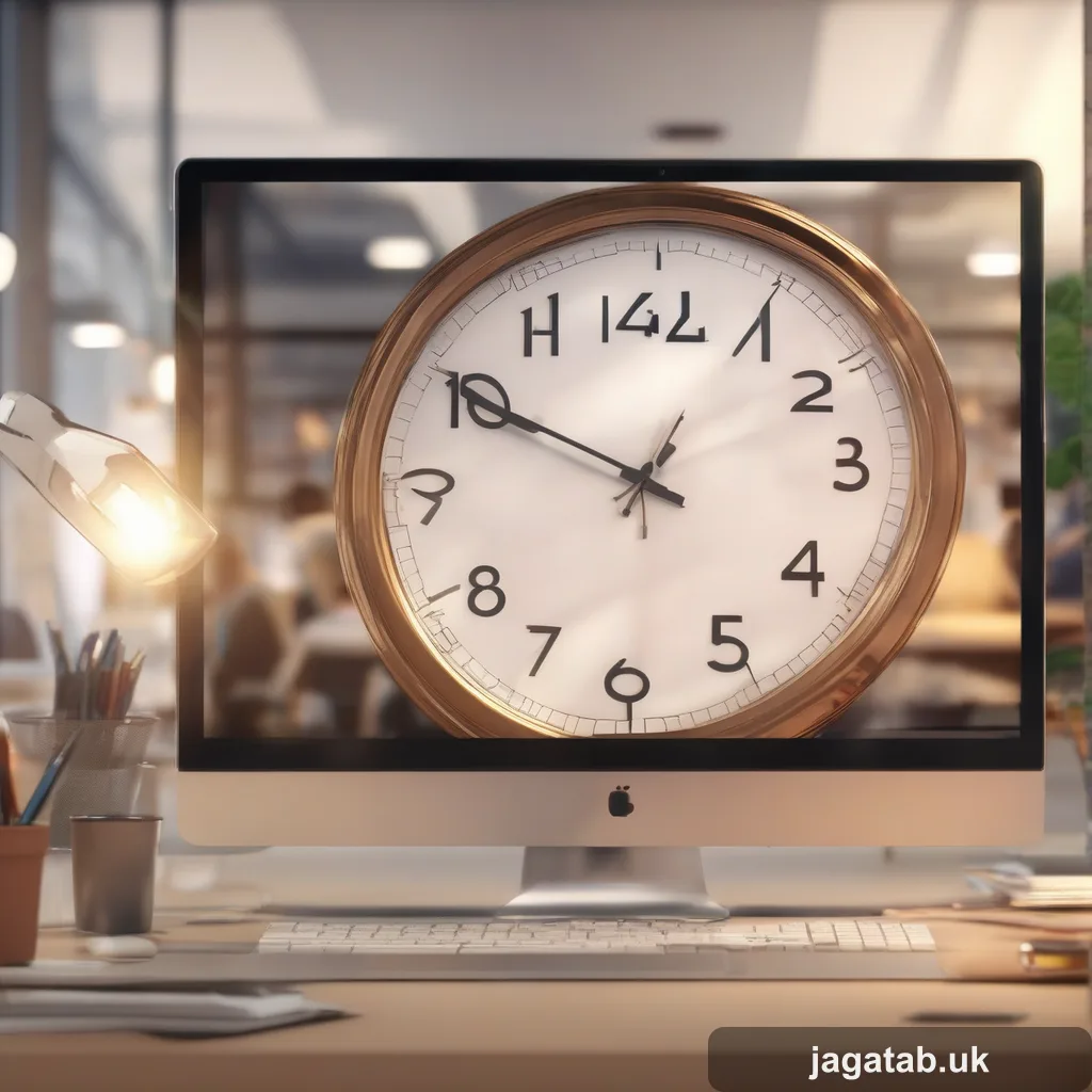 3d Render A Computer Screen In The Foreg 03e8