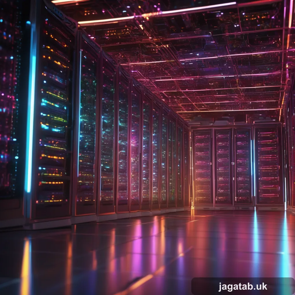 3d Render A Futuristic Dimly Lit Server B9d7