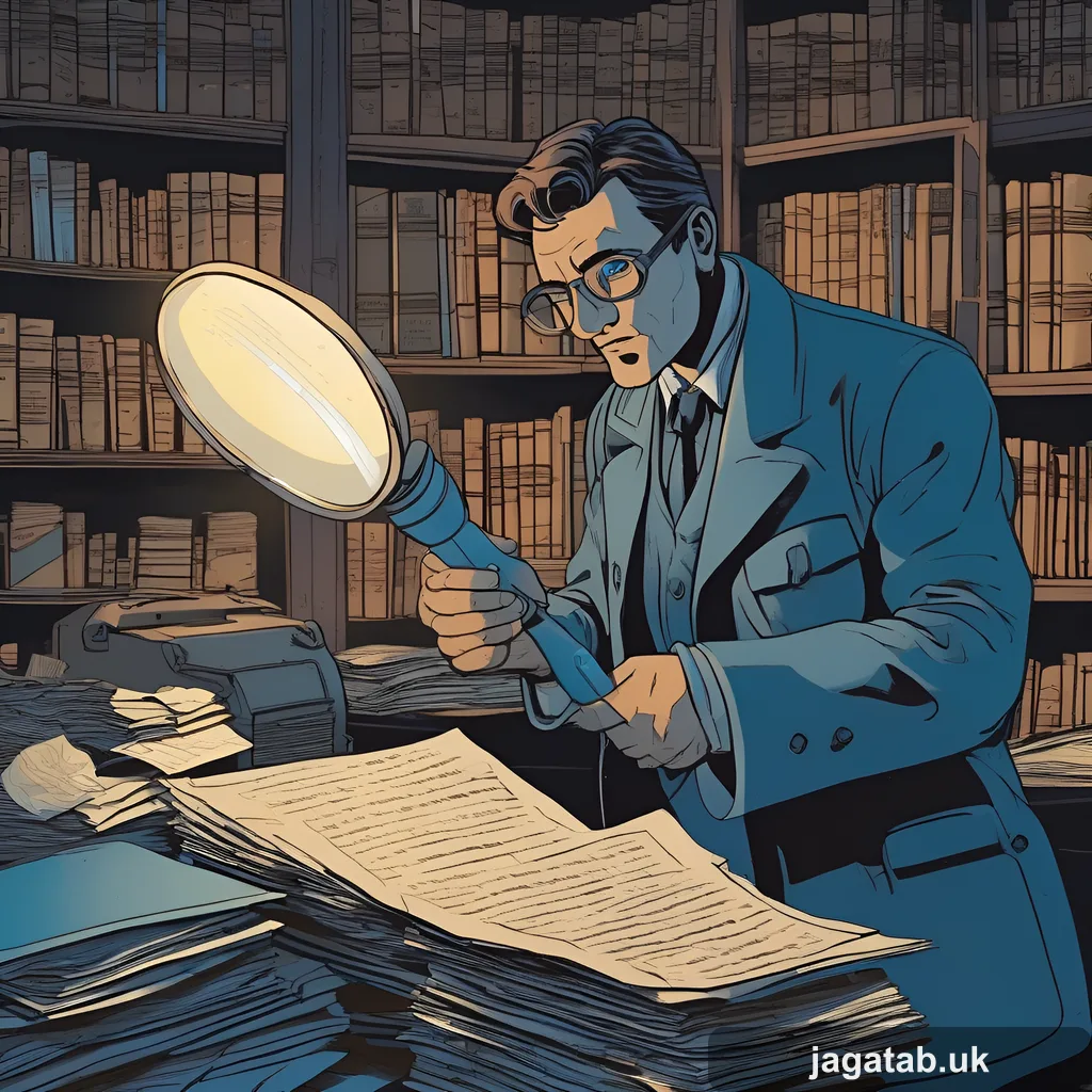 A Lone Detective In A Dimly Lit Cluttere E13c