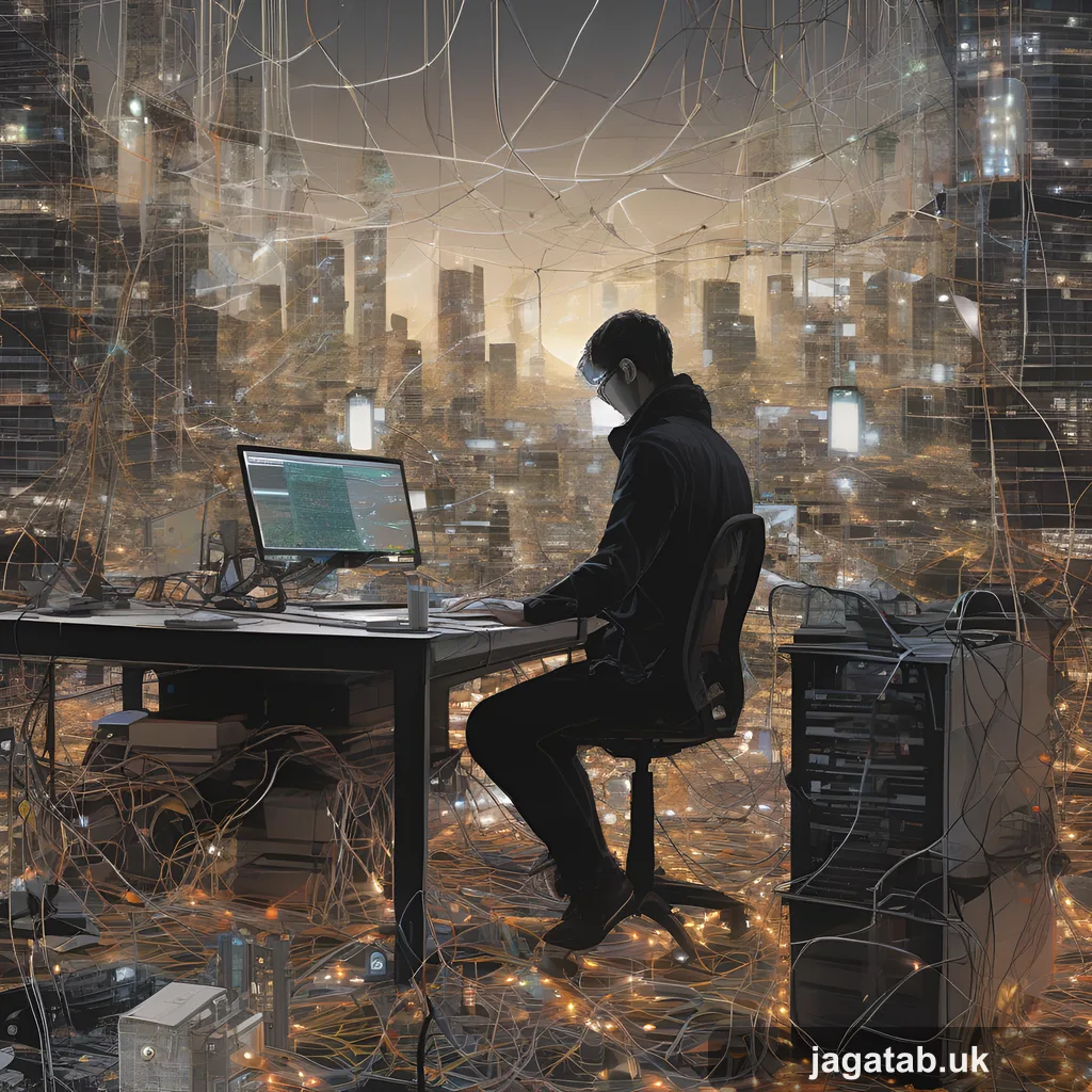 A Lone Figure Sits At A Cluttered Desk S 1e55