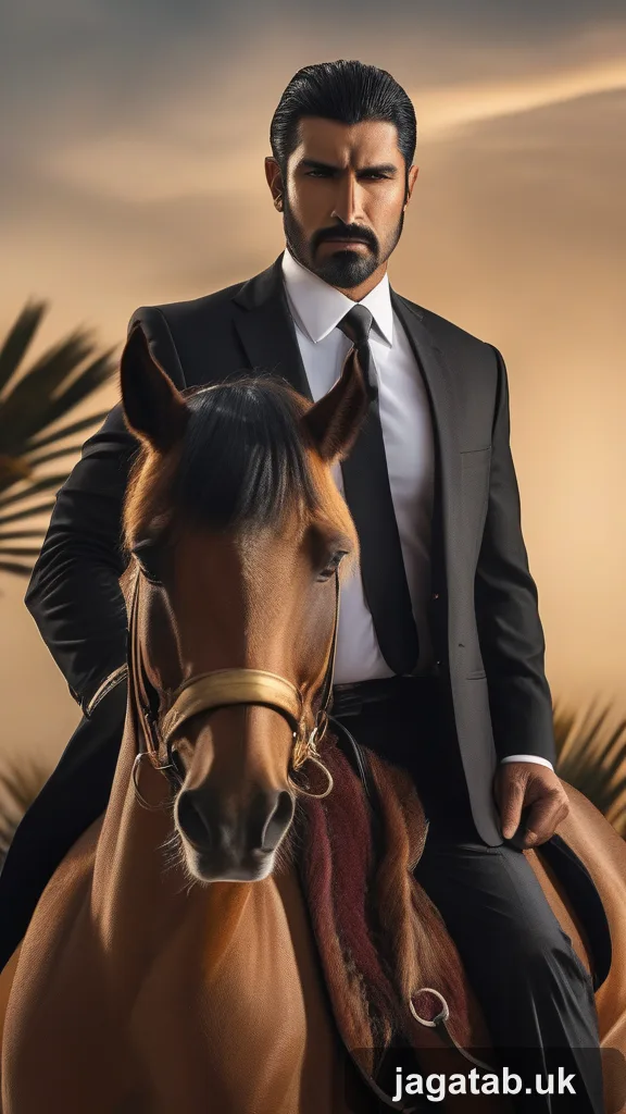 Adult Male Arabian Stallion Amber Coat M 179e