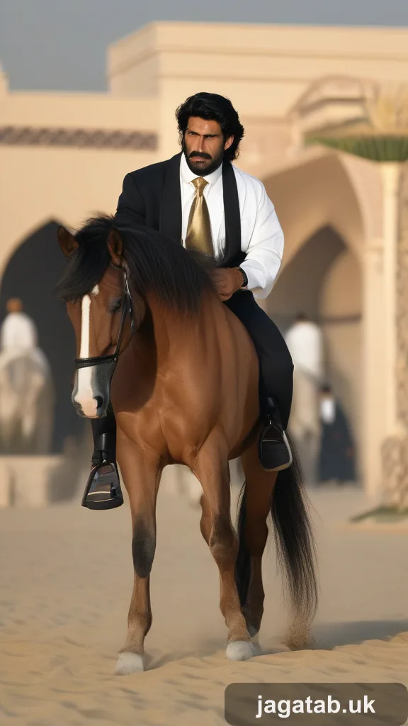Adult Male Arabian Stallion Amber Coat M