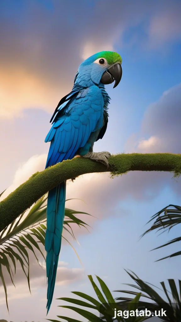 Adult Spix S Macaw Vivid Blue Plumage Sl