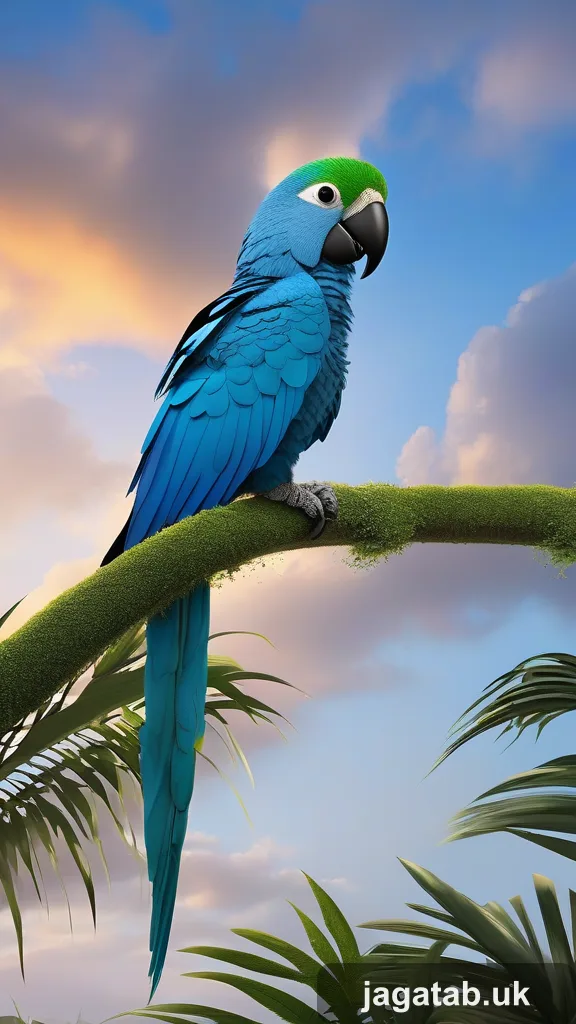 Adult Spix S Macaw Vivid Blue Plumage Sl 43ba