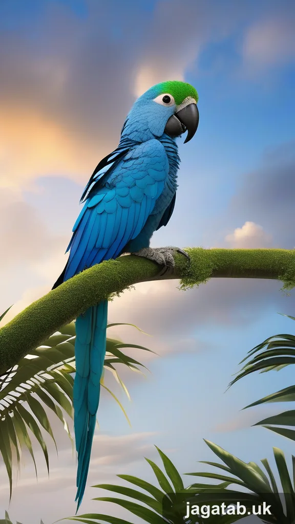 Adult Spix S Macaw Vivid Blue Plumage Sl 4edf