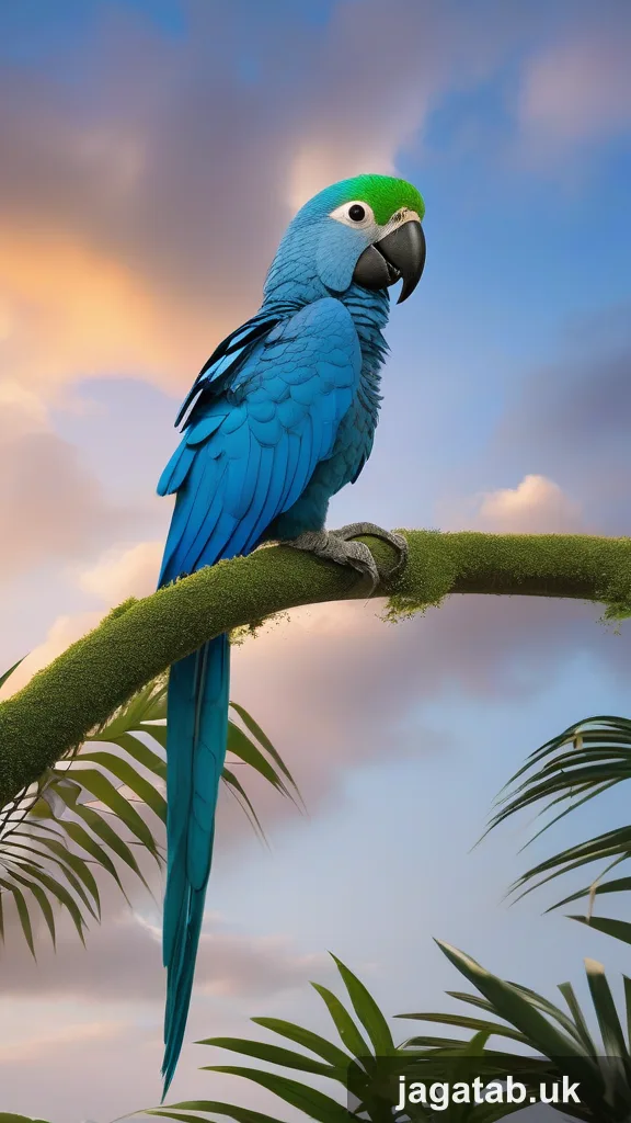 Adult Spix S Macaw Vivid Blue Plumage Sl 8d8e