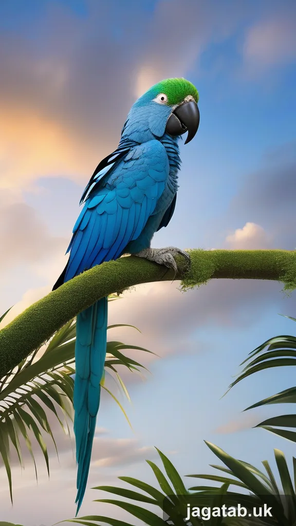 Adult Spix S Macaw Vivid Blue Plumage Sl