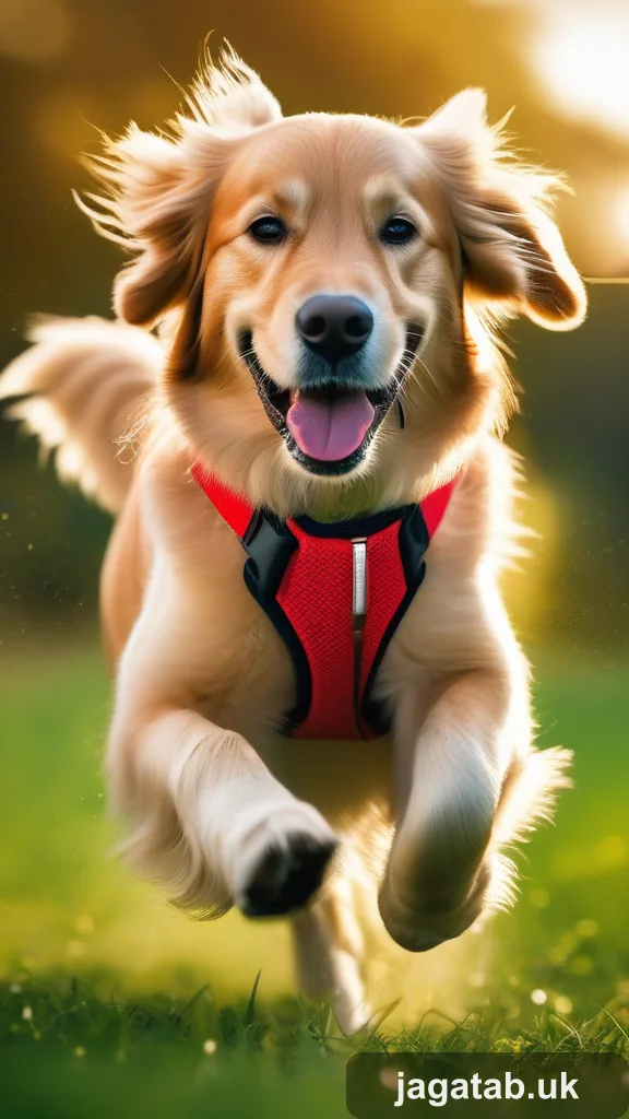 An Energetic Young Male Golden Retriever F892