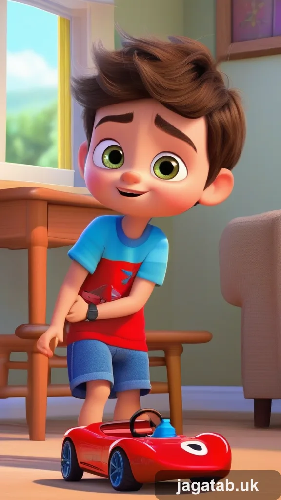 Curious Year Old Boy Messy Brown Hair F801