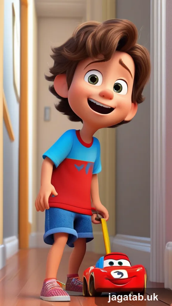 Curious Year Old Boy Messy Brown Hair