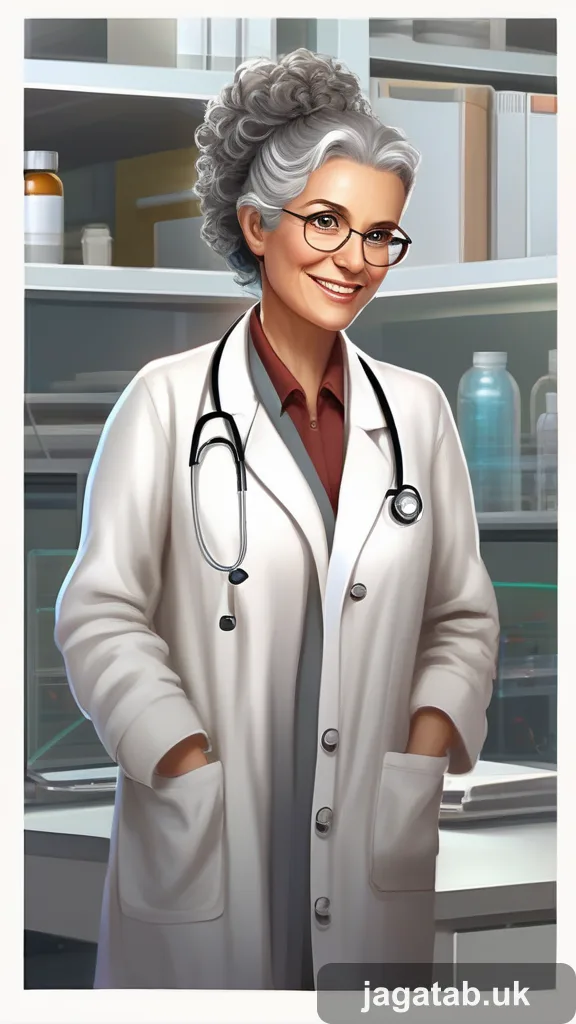 Early 30s Female Dark Curly Hair Lab Coa Cebb