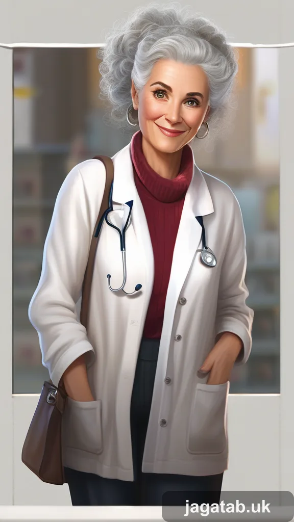 Early 30s Female Dark Curly Hair Lab Coa