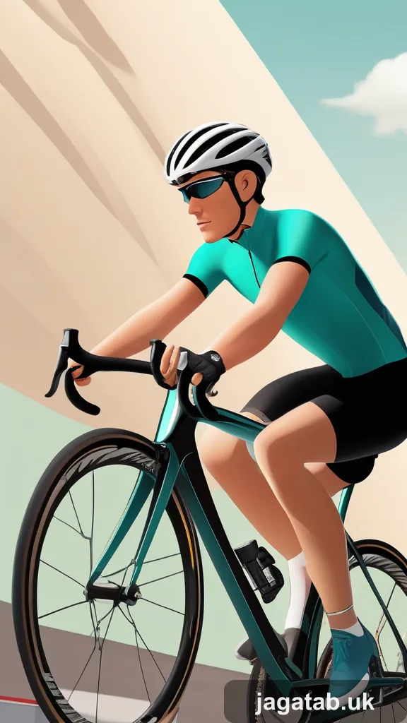 Early 30s Male Cyclist Short Dark Hair T 281b