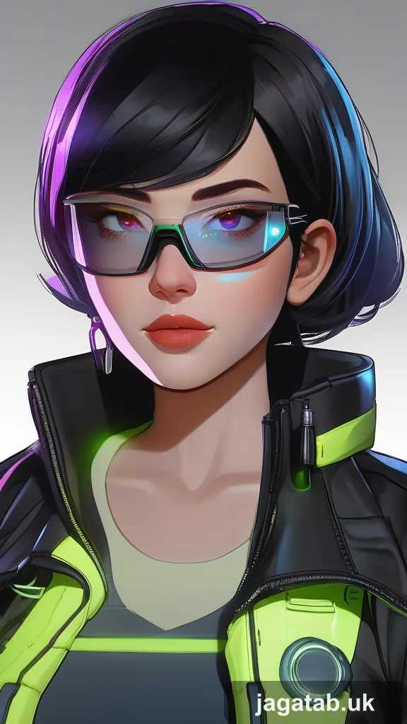 Early 30s Woman Short Dark Hair Black Te