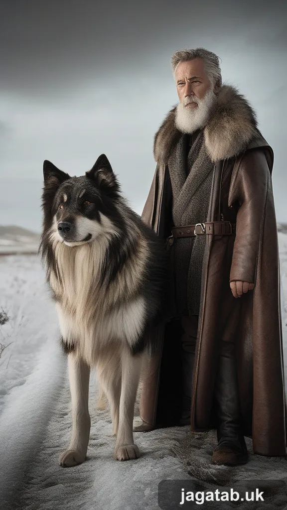 Elderly White Bearded Lord In Heavy Fur 41dc