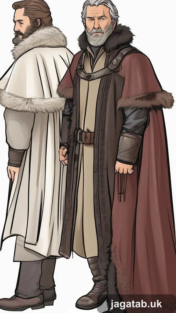 Elderly White Bearded Lord In Heavy Fur 823b