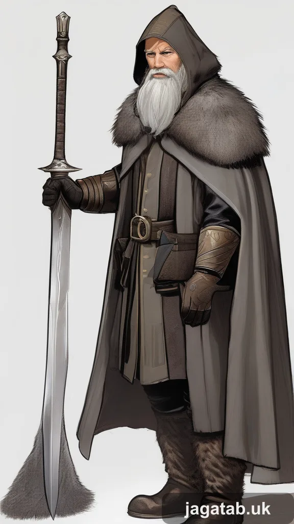 Elderly White Bearded Lord In Heavy Fur 9d04