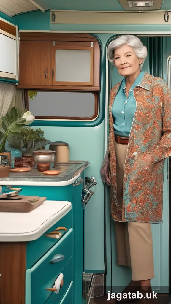 Elderly Woman Silver Hair Floral Dress M E73f