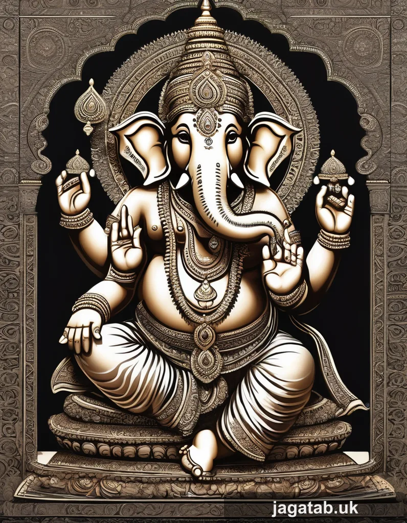 Ganesha Divine Serene Portrait Gentle Ex 169e