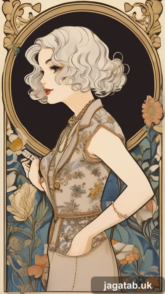 Late 20s Woman Dark Curly Hair Vintage F E9c6