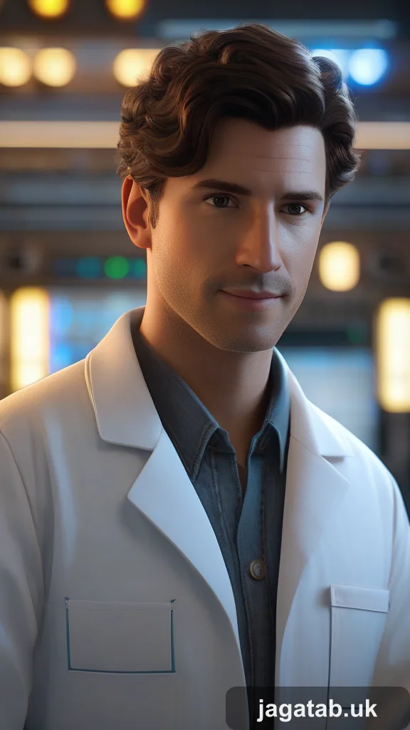 Late 30s Male Engineer Short Dark Hair W Fe29