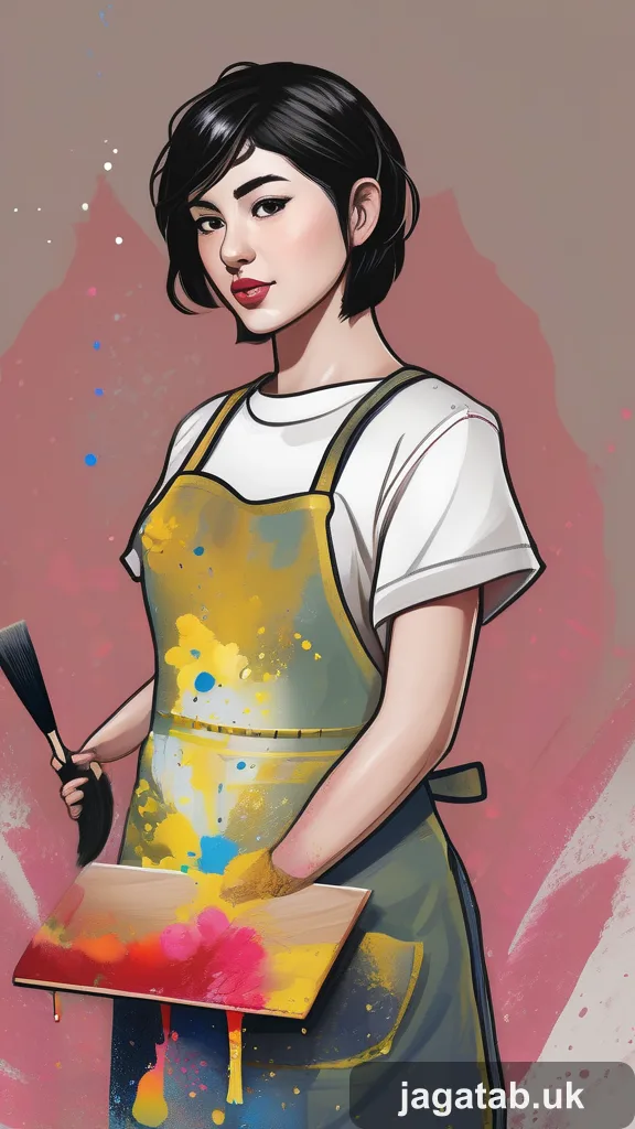 Late Twenties Female Artist Short Messy 3af4