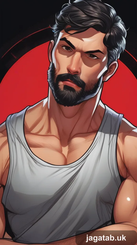 Mid 20s Male Short Dark Hair Stubble Wea 778a