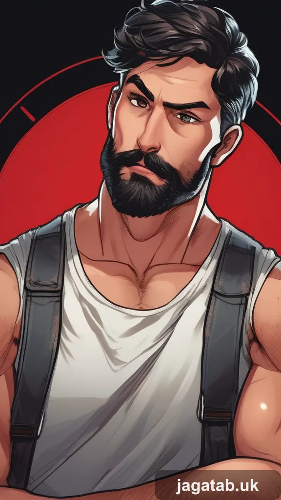 Mid 20s Male Short Dark Hair Stubble Wea 9dba