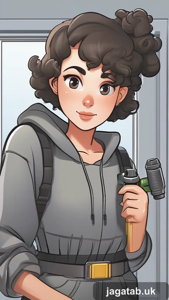 Mid 20s Woman Short Curly Hair Wearing A B78d