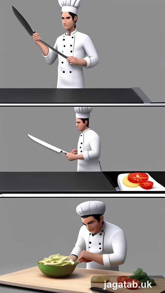 Mid 30s Male Chef Short Dark Hair Crisp D151