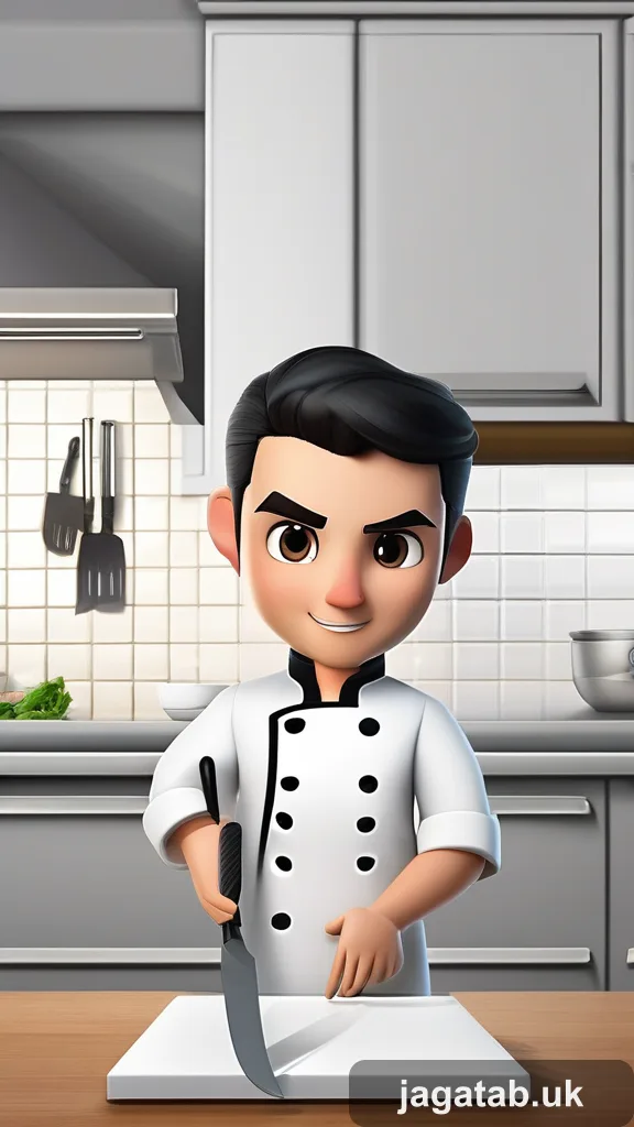 Mid 30s Male Chef Short Dark Hair White 5f0b
