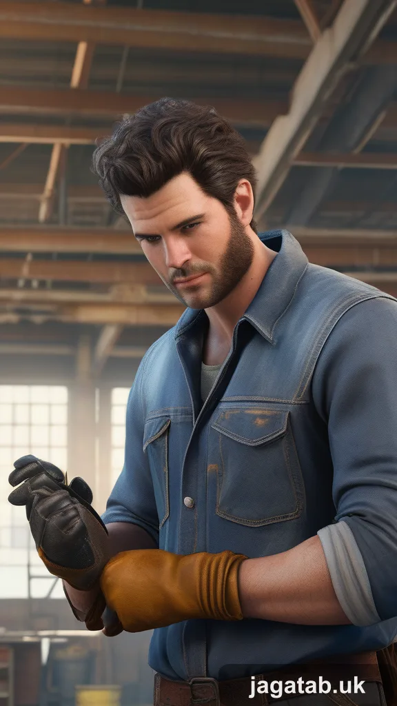 Mid 30s Male Mechanic Short Scruffy Hair F37a