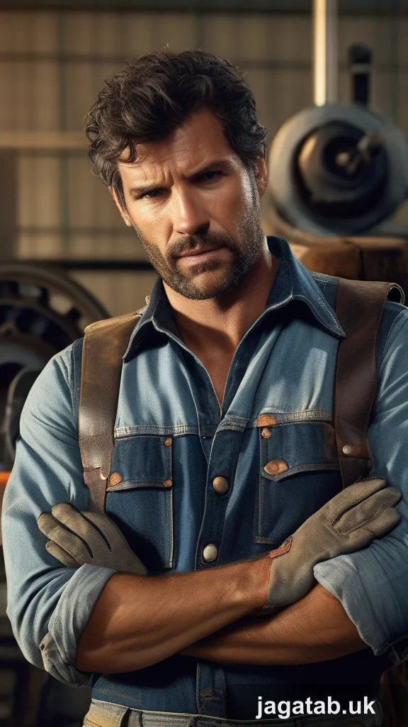 Mid 30s Male Mechanic Short Scruffy Hair
