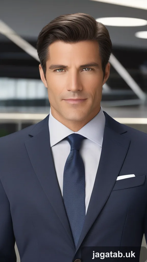 Mid 30s Male Salesperson Short Dark Hair E98a