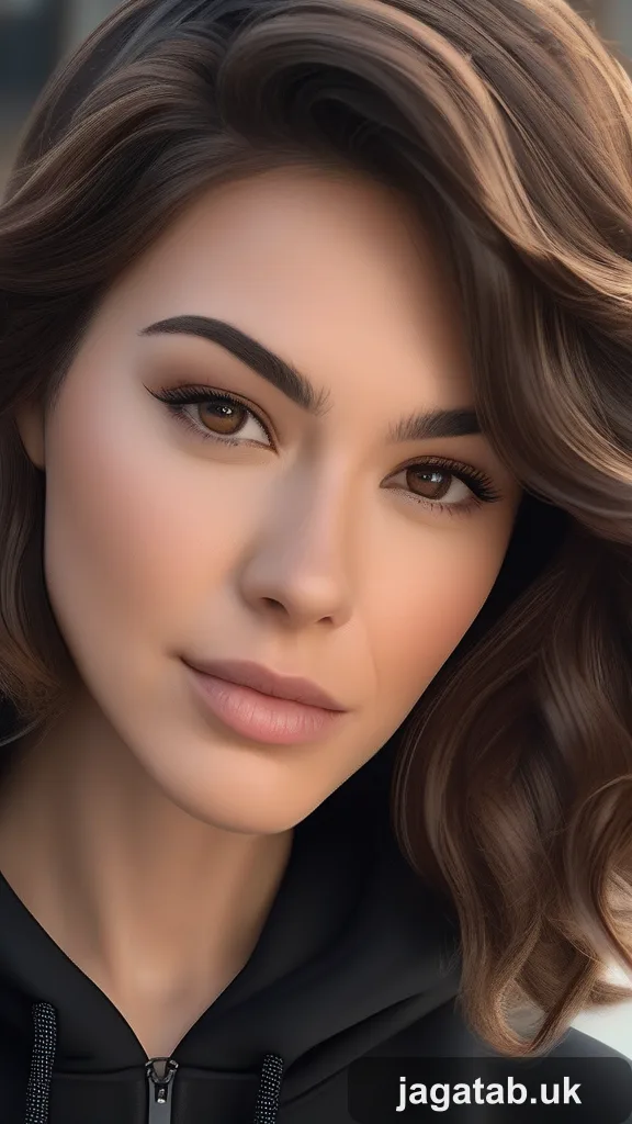 Mid 30s Woman Short Wavy Brown Hair Wear 1df9