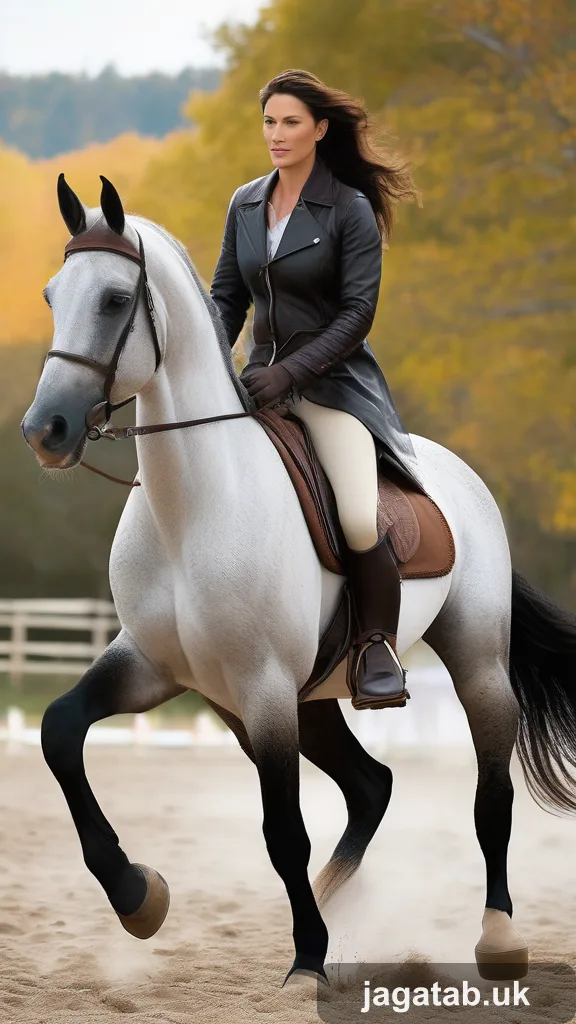 Middle Aged Female Rider Dark Hair In Br 3da9