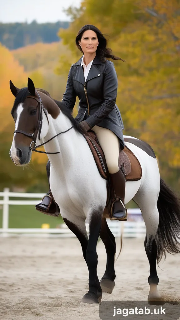 Middle Aged Female Rider Dark Hair In Br 51d2