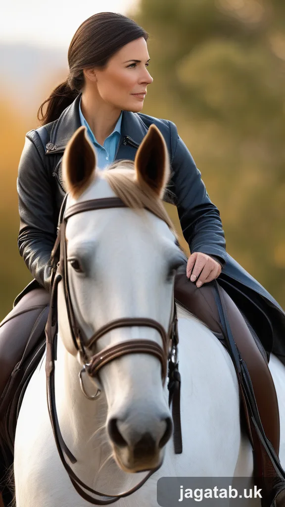 Middle Aged Female Rider Dark Hair In Br 6f6b