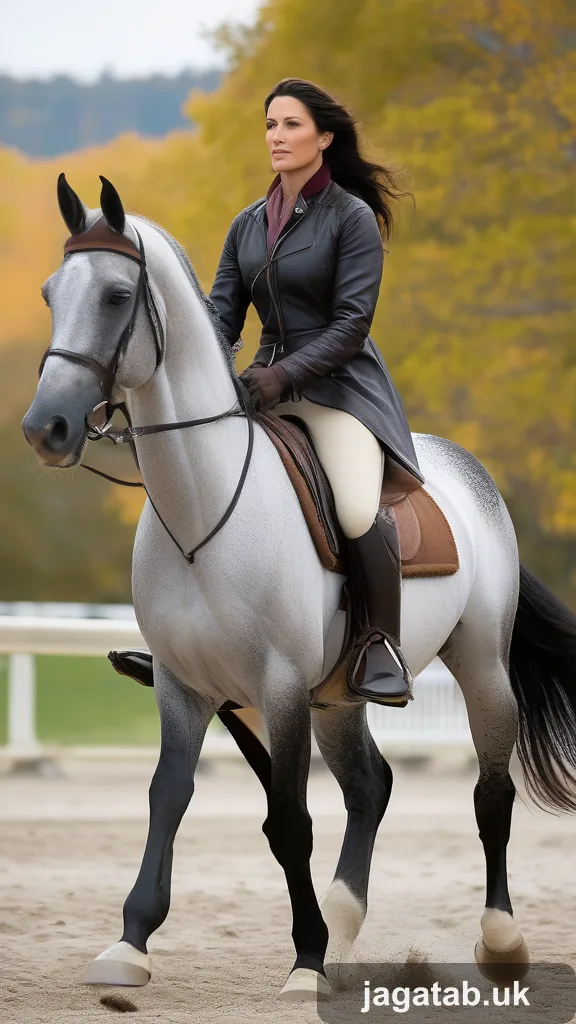 Middle Aged Female Rider Dark Hair In Br D908