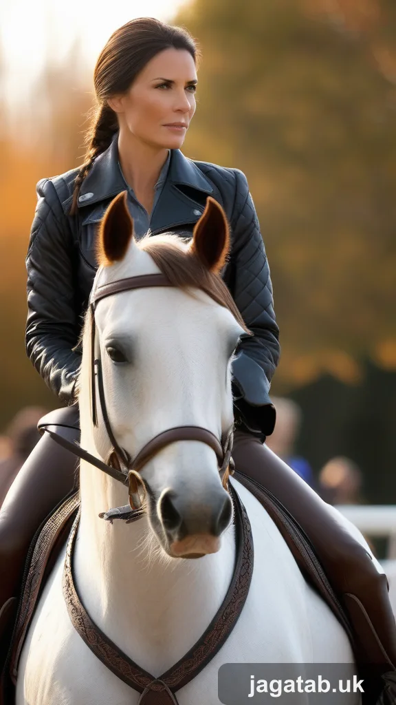 Middle Aged Female Rider Dark Hair In Br F27c