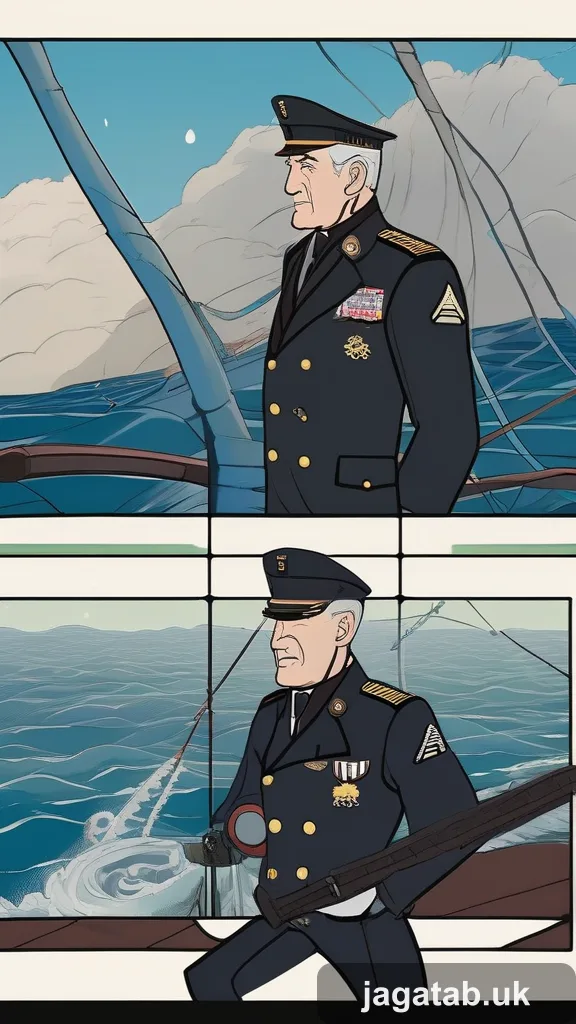 Middle Aged Male Captain Short Graying H 89fe