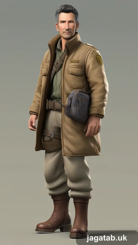 Middle Aged Male Explorer Short Dark Hai 3c72