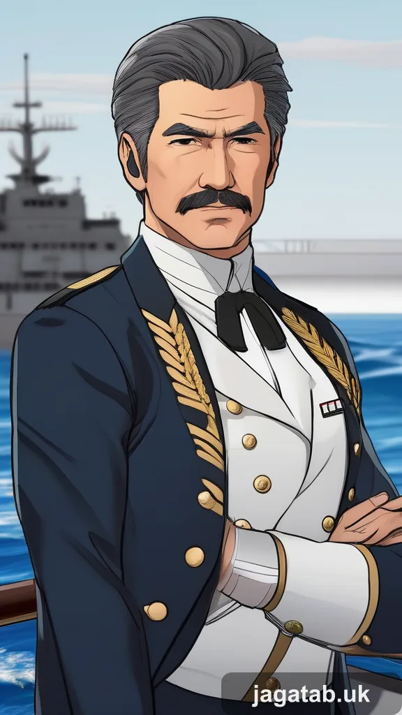 Middle Aged Male Yacht Captain Short Sal 41ab